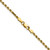24" 10K Yellow Gold 2.25mm Semi-solid Diamond-cut Rope Chain Necklace