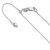 14K White Gold Adjustable .55mm Baby Box Chain 1221-22