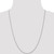 10K White Gold 1mm Diamond-cut Wheat Chain 8213-24