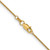 22" 14K Yellow Gold 1mm Round Open Link Cable Chain Necklace