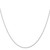 24" 14K White Gold 1.15mm Carded Cable Rope Chain Necklace