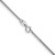 14K White Gold 16 inch 1.4mm Curb with Spring Ring Clasp Pendant Chain