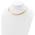 18" Sterling Silver Flash Gold-plate Reversible 5.75mm Cubetto Omega Chain Necklace