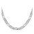 Sterling Silver Rhodium-plated 7.5mm Lightweight Flat Figaro Chain QMB180R-26