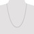 14K White Gold 24 inch 1.1mm Baby Rope with Spring Ring Clasp Chain