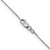14K White Gold .5mm Baby Box with Lobster Clasp Chain 3278-18