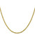 18" 10K Yellow Gold 2.5mm Diamond-cut Semi Solid Rope Chain Necklace