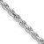 22" Sterling Silver Rhodium-plated 3.5mm Diamond-cut Rope Chain Necklace