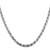 22" Sterling Silver Rhodium-plated 3.5mm Diamond-cut Rope Chain Necklace