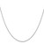 14K White Gold 20 inch Carded .5mm Box Link with Spring Ring Clasp Chain