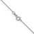 14K White Gold 20 inch Carded .5mm Box Link with Spring Ring Clasp Chain