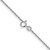 14K White Gold 18 inch 1.1mm Baby Rope with Spring Ring Clasp Chain