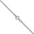 14K White Gold 24 inch .8mm Light Baby Rope with Spring Ring Clasp Chain