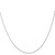 14K White Gold 24 inch Carded 1mm Singapore with Spring Ring Clasp Chain
