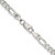 16" Sterling Silver 4.75mm Pave Flat Figaro Chain Necklace