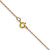14K Yellow Gold 24 inch Carded .5mm Cable Rope with Spring Ring Clasp Chain