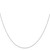 14K White Gold 24 inch Carded .42mm Curb with Spring Ring Clasp Chain