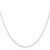 14K White Gold 13 inch Carded .6mm Cable Rope with Spring Ring Clasp Chain