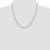 20" Sterling Silver 4mm Pave Flat Figaro Chain Necklace