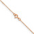 14K Rose Gold 18 inch .5mm Baby Rope with Spring Ring Clasp Chain
