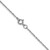 10k White Gold .6 mm Carded Cable Rope Chain 10K6RW-20