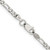 24" Sterling Silver 3mm Pave Flat Figaro Chain Necklace