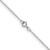 10k White Gold .5mm Carded Curb Chain 10K8CW-16