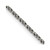 20" Sterling Silver Ruthenium-plated 1.7mm Twisted Tight Wheat Chain Necklace