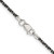 20" Sterling Silver Ruthenium-plated 1.7mm Twisted Tight Wheat Chain Necklace