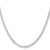 Sterling Silver Rhodium-plated 3.15mm Flat Curb Chain QLB080R-20
