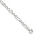 Sterling Silver Polished 3mm Elongated Cable Chain QPCL080-18 Sterling Silver Polished 3mm Elongated Cable Chain QPCL080-18
