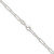 Sterling Silver Polished 3mm Elongated Cable Chain QPCL080-18 Sterling Silver Polished 3mm Elongated Cable Chain QPCL080-18