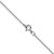 14K White Gold 13 inch Carded .42mm Curb with Spring Ring Clasp Chain