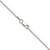 Sterling Silver Polished 1mm Square Snake Chain QSQ035-24