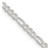 16" Sterling Silver 3mm Pave Flat Figaro Chain Necklace