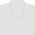 22" Sterling Silver Rhodium-plated 1.25mm Cable Chain Necklace w/4in ext.