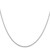 18" Sterling Silver Rhodium-plated 1.5mm Cable Chain Necklace w/2in ext.