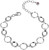 ELLE Jewelry - 6.5"+1.5" Rhodium-Plated Sterling Silver Interlocking Circles Bracelet