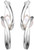 ELLE Jewelry - 22mm Rhodium-plated Sterling Silver Hoop Earrings w/ Genuine Cultured Freshwater Pearl