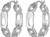 ELLE Jewelry - 24mm Rhodium-Plated Sterling Silver Lookout Collection Cubic Zirconia Hoop Earrings