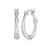 ELLE Jewelry - 20mm Rhodium-Plated Sterling Silver Swirl Collection Hoop Earrings