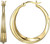 ELLE Jewelry - 30mm Gold-Plated Sterling Silver Swirl Hoop Earrings w/ Tapered Design