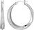ELLE Jewelry - 30mm Rhodium-Plated Sterling Silver Swirl Collection Hoop Earrings