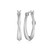 ELLE Jewelry - 25mm Rhodium-Plated Sterling Silver Swirl Collection Hoop Earrings