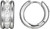 ELLE Jewelry - 13mm Rhodium-Plated Sterling Silver Goddess Collection Hoop Earrings with Channel Set Cubic Zirconia