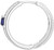ELLE Jewelry - 16mm Rhodium-plated Sterling Silver Hoop Earrings w/ Lab-Created White & Blue Sapphires