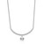 ELLE Jewelry - 17 inch+3 inch Weave Collection Necklace with Lab-Created White Sapphire in Rhodium-Plated Sterling Silver
