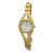 Charles-Hubert 26mm Womens White Dial Gold-Plated Quartz Watch