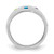 Personalized Custom Initial and 1 to 5 Lab-Created Birthstones Cigar Ring For Mom, Dad, Grandma or Grandpa