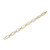 6.75 inch Yellow Gold-Plated Sterling Silver Mother of Pearl & White Cubic Zirconia Link Bracelet by ELLE